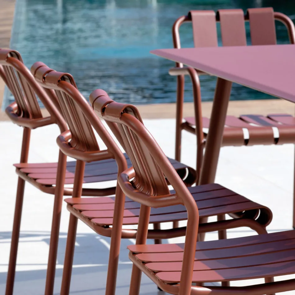 Sada 2 zahradních židlí vyrobených výhradně z hliníku - Resplendent Viadurini