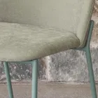 Sada 2 židlí do obývacího pokoje z látky a kovu Made in Italy - Ivy Viadurini