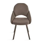 Sada 2 čalouněných židlí z barevné látky s kovovým rámem - Damian Viadurini