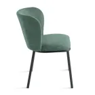 Sada 2 čalouněných látkových křesel s lakovaným kovovým rámem - Leandra Viadurini
