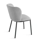 Sada 2 čalouněných látkových křesel s lakovaným kovovým rámem - Leandra Viadurini