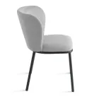 Sada 2 čalouněných látkových křesel s lakovaným kovovým rámem - Leandra Viadurini