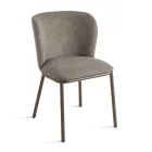 Sada 2 čalouněných látkových křesel s lakovaným kovovým rámem - Leandra Viadurini