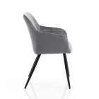 Sada 2 židlí ze sametového efektu - Plutonium Viadurini