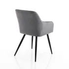 Sada 2 židlí ze sametového efektu - Plutonium Viadurini