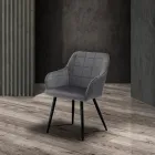 Sada 2 židlí ze sametového efektu - Plutonium Viadurini