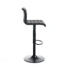 Sada 2 barových židlí ze syntetické kůže a oceli - draslík Viadurini