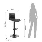 Sada 2 barových židlí ze syntetické kůže a oceli - draslík Viadurini