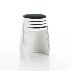 Sada 2 polypropylénových taburetů a látkového sedáku - Sardel Viadurini