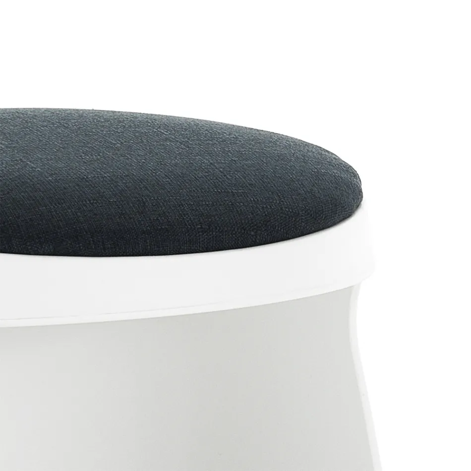 Sada 2 polypropylénových taburetů a látkového sedáku - Sardel Viadurini