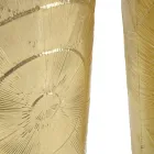 Sada 3 zlatých železných váz s kruhovými dekoracemi v reliéfu - Walter Viadurini