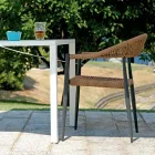 Sada 4 hliníkových a proutěných křesel Twist - Tavira Viadurini