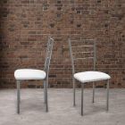 Sada 4 židlí s kovovou konstrukcí v šedé barvě - Galletto Viadurini