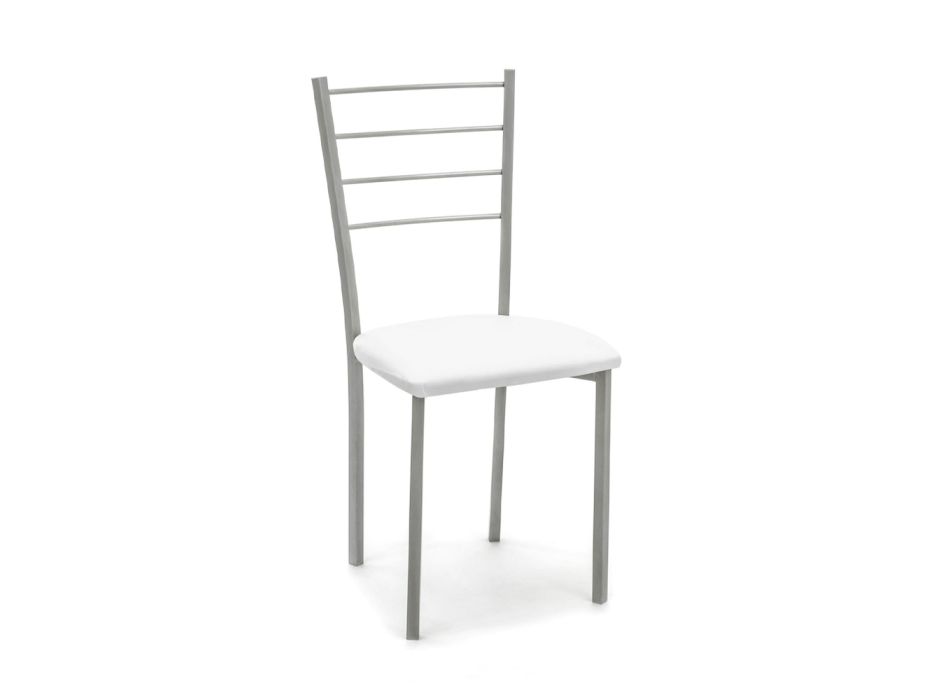 Sada 4 židlí s kovovou konstrukcí v šedé barvě - Galletto Viadurini