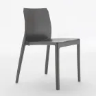 Sada 4 venkovních a vnitřních židlí z polypropylenu různých barev - Vestavěné Viadurini