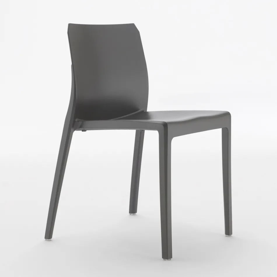 Sada 4 venkovních a vnitřních židlí z polypropylenu různých barev - Vestavěné Viadurini