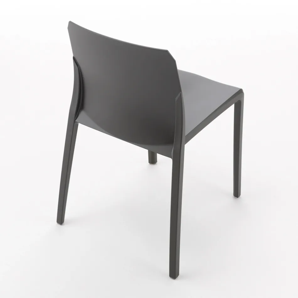 Sada 4 venkovních a vnitřních židlí z polypropylenu různých barev - Vestavěné Viadurini