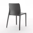 Sada 4 venkovních a vnitřních židlí z polypropylenu různých barev - Vestavěné Viadurini