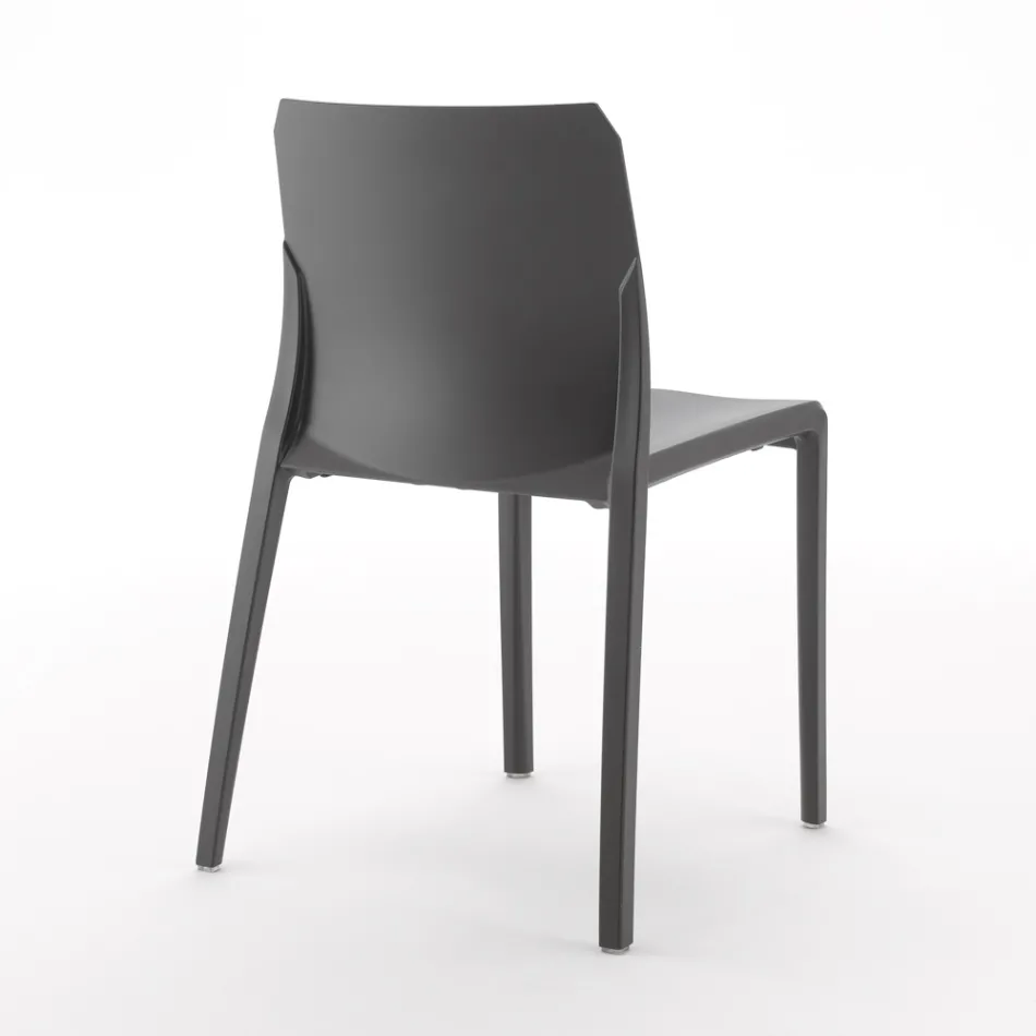 Sada 4 venkovních a vnitřních židlí z polypropylenu různých barev - Vestavěné Viadurini