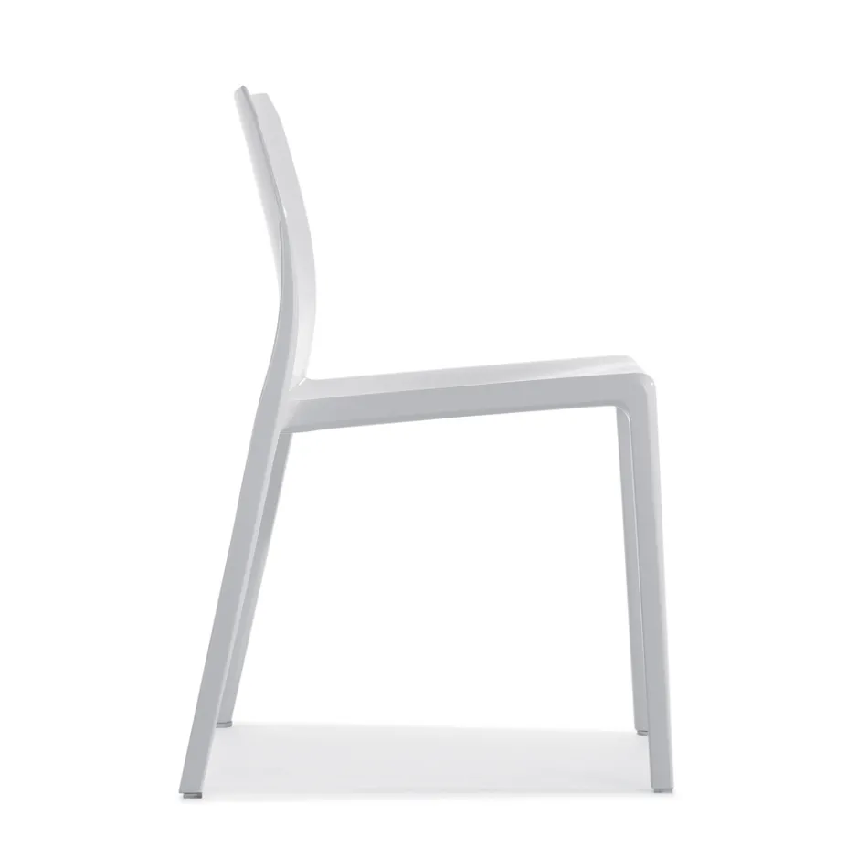 Sada 4 venkovních a vnitřních židlí z polypropylenu různých barev - Vestavěné Viadurini