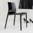 Sada 4 venkovních a vnitřních židlí z polypropylenu různých barev - Vestavěné Viadurini