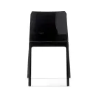 Sada 4 venkovních a vnitřních židlí z polypropylenu různých barev - Vestavěné Viadurini