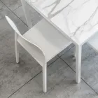 Sada 4 venkovních a vnitřních židlí z polypropylenu různých barev - Vestavěné Viadurini