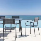 Sada 4 židlí z pozinkovaného kovu a batylinu - Prestigio Viadurini