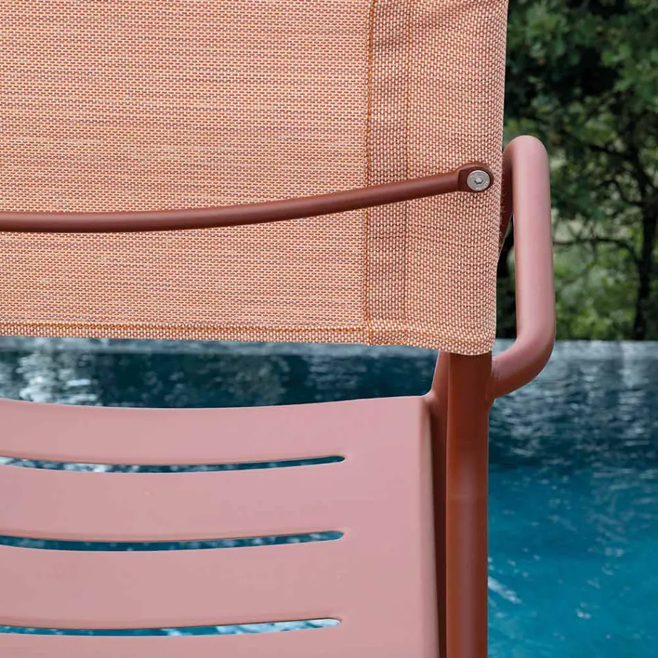 Sada 4 židlí z pozinkovaného kovu a batylinu - Prestigio Viadurini