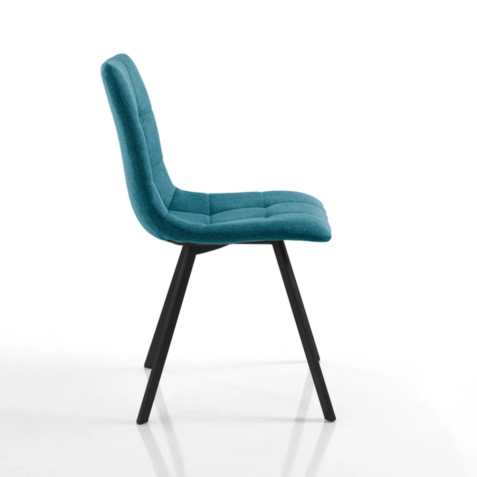 Sada 4 polstrovaných a látkou čalouněných jídelních židlí - Chimera Viadurini