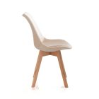 Sada 4 židlí do obývacího pokoje s dřevěnými nohami - Grouper Viadurini