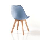 Sada 4 židlí do obývacího pokoje s dřevěnými nohami - Grouper Viadurini