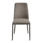 Sada 4 čalouněných židlí z barevné látky s čalouněným rámem - Luciana Viadurini