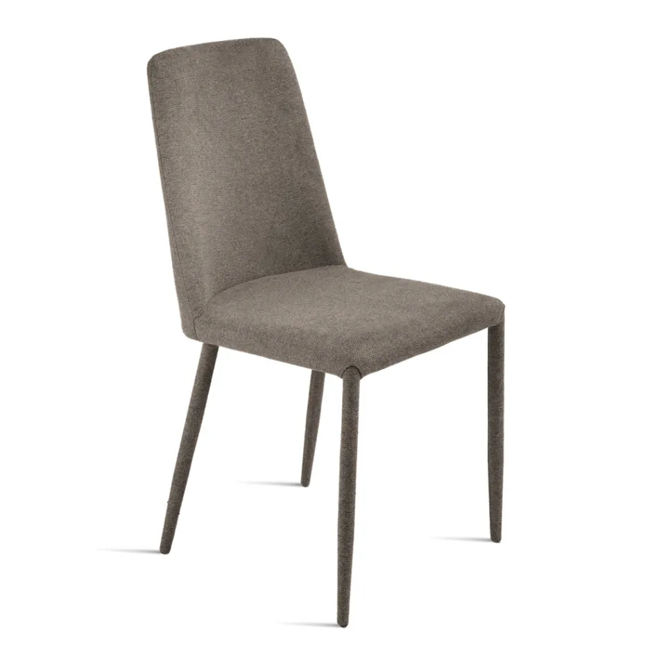 Sada 4 čalouněných židlí z barevné látky s čalouněným rámem - Luciana Viadurini