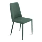 Sada 4 čalouněných židlí z barevné látky s čalouněným rámem - Luciana Viadurini