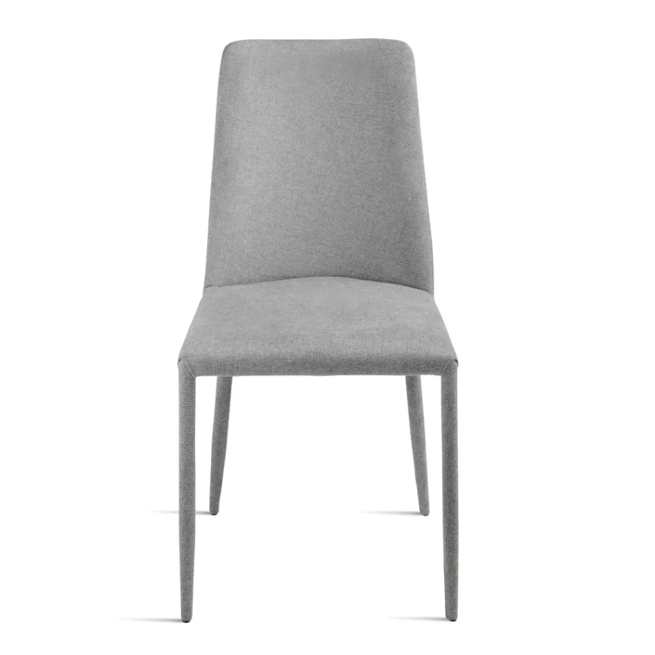 Sada 4 čalouněných židlí z barevné látky s čalouněným rámem - Luciana Viadurini