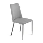 Sada 4 čalouněných židlí z barevné látky s čalouněným rámem - Luciana Viadurini