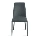 Sada 4 čalouněných židlí z barevné látky s čalouněným rámem - Luciana Viadurini