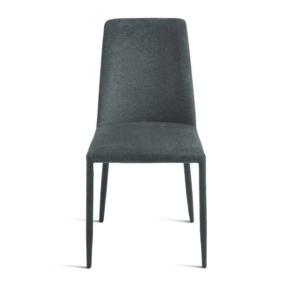 Sada 4 čalouněných židlí z barevné látky s čalouněným rámem - Luciana Viadurini