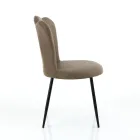 Sada 4 židlí ze syntetické kůže s efektem věku - jantarová Viadurini