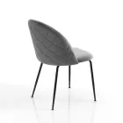 Sada 4 židlí z mikrovlákna Velvet Effect - Terbio Viadurini