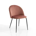 Sada 4 židlí z mikrovlákna Velvet Effect - Terbio Viadurini