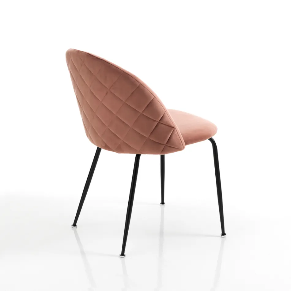 Sada 4 židlí z mikrovlákna Velvet Effect - Terbio Viadurini