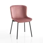 Sada 4 látkových křesel a naklápěcích nožiček - Dentice Viadurini