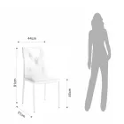 Sada 4 židlí čalouněných syntetickou kůží s různými povrchovými úpravami - uran Viadurini