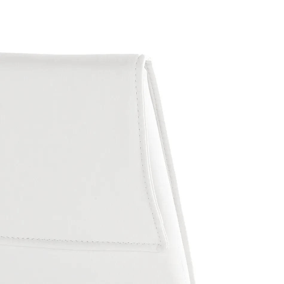 Sada 4 židlí čalouněných syntetickou kůží s různými povrchovými úpravami - uran Viadurini