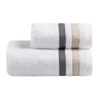 Set ručníků na obličej Serenity s dvojitým volánem z bavlny Viadurini