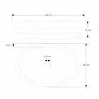 Sada závěsného designového nábytku pro koupelnu v teakové dřevěné desce Poggio Viadurini