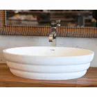 Sada závěsného designového nábytku pro koupelnu v teakové dřevěné desce Poggio Viadurini