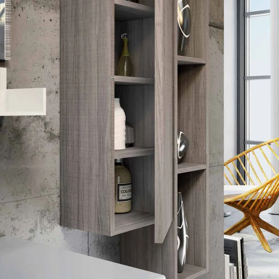 Sada dřevěných a moderních závěsných nábytků Fenix ​​v Itálii Bari Viadurini